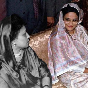 গণতন্ত্র প্রতিষ্ঠায় খালেদার অবদান স্মরণ করলেন হাসিনা! চিরপ্রতিদ্বন্দ্বীর মৃত্যুতে শোকবার্তা দেশত্যাগী নেত্রীর